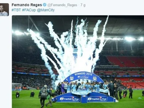 Bị M.U 'chi phối', Fernando nhầm tưởng Man City vô địch FA Cup