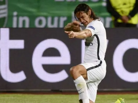 Cavani lập cú đúp, PSG giành trọn 3 điểm trên sân Ludogorets