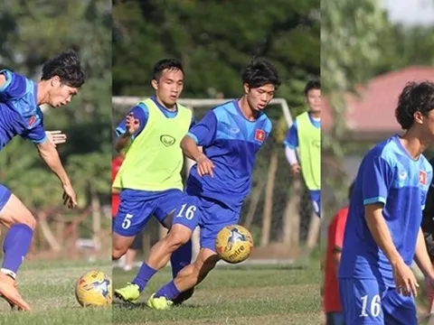 Công Phượng nỗ lực trên sân tập tìm suất đá chính ở ĐT Việt Nam
