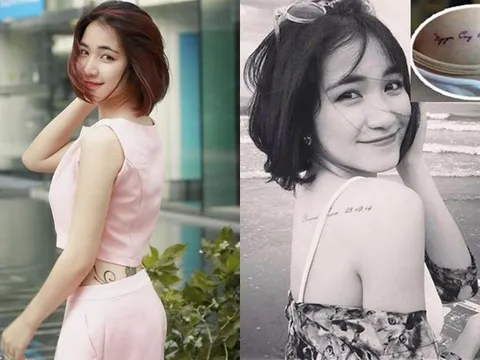 Hình xăm sau lưng Hòa Minzy có liên quan đến Công Phượng?