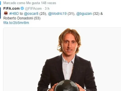 FIFA và Real Madrid khiến Modric 'ngả ngửa' trong ngày sinh nhật