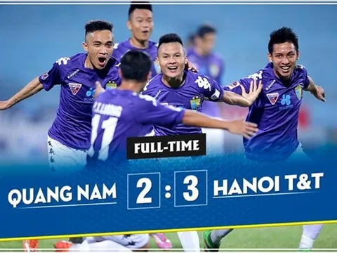 Thành Lương sút phạt đẳng cấp, Hà Nội T&T đánh bại QNK Quảng Nam