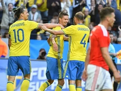 Ibrahimovic kiến tạo giúp Thụy Điển đè bẹp xứ Wales