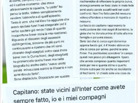 Icardi viết tâm thư xin lỗi CĐV