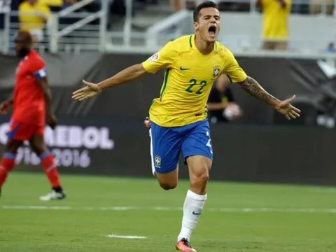 Coutinho lập hat-trick, Brazil đè bẹp Haiti với tỉ số 7-1