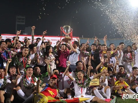 Chùm ảnh: Hà Nội T&T đăng quang ngôi vô địch trên sân Hàng Đẫy