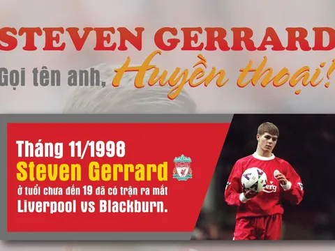 [INFOGRAPHIC] - Những cột mốc đáng nhớ trong sự nghiệp Steven Gerrard
