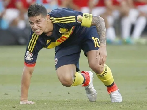 James Rodriguez không thể ra sân trận gặp Paraguay