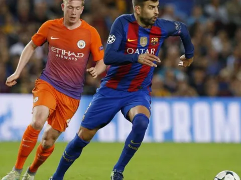 Kevin De Bruyne bất lực trước hàng thủ Barcelona