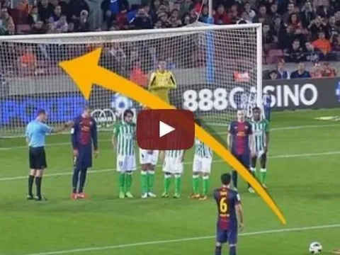Khả năng sút phạt tinh quái của Lionel Messi