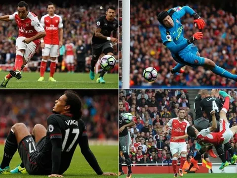 Koscielny lập siêu phẩm, Arsenal thắng nhờ quả penalty phút bù giờ