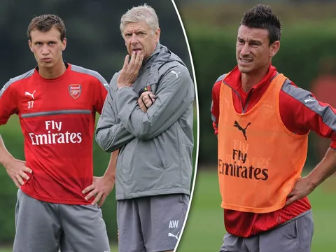 Koscielny nhăn nhó tập luyện, HLV Wenger đăm chiêu giải bài toán hàng thủ