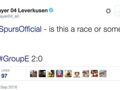 Leverkusen hối hận sau khi 'dìm hàng' Tottenham
