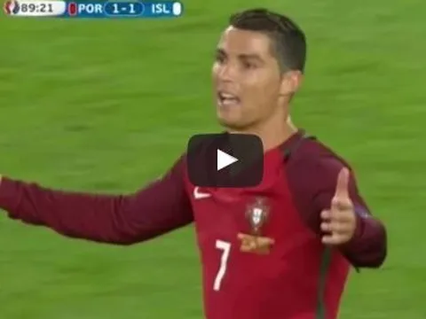 Màn trình diễn của Cristiano Ronaldo vs Iceland