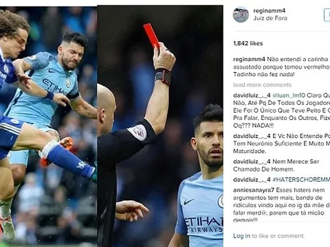Mẹ David Luiz ngán ngẩm thói vô cảm của Aguero