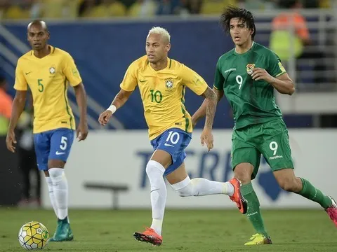 Neymar rực sáng, Brazil hủy diệt Bolivia với thắng lợi 5 sao