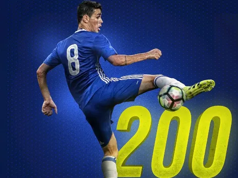 Oscar thiết lập cột mốc ấn tượng tại Chelsea