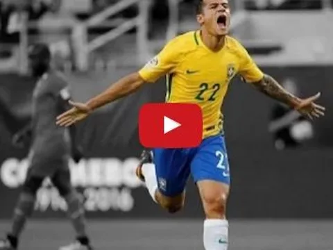 Philippe Coutinho chơi rất hay trong trận Brazil vs Haiti