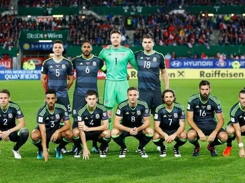 Phong cách chụp ảnh xấu hiếm thấy của tuyển xứ Wales