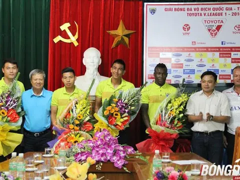 FLC Thanh Hóa ra mắt 4 bản hợp đồng mới lượt về V-League 2016
