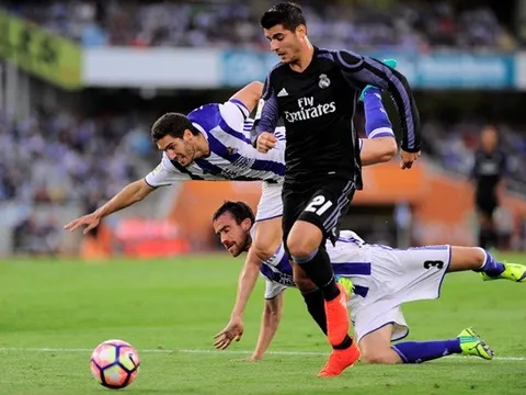 Morata bứt tốc thần sầu khiến cầu thủ Real Sociedad thành trò hề