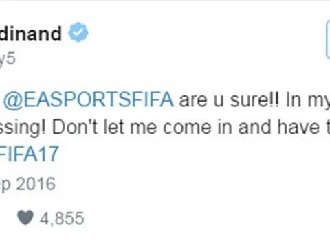 Rio Ferdinand đòi phá banh trụ sở EA vì chỉ số FIFA quá thấp