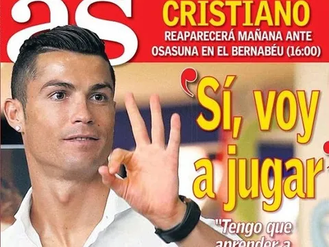 Ronaldo được phép thi đấu 60 phút cuối tuần này