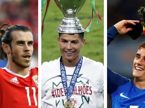 Ronaldo, Bale, Griezmann - 3 cầu thủ hay nhất châu Âu 2016