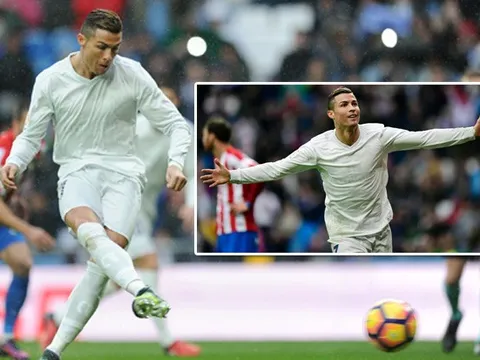 Ronaldo tỏa sáng dưới cơn mưa trên sân Bernabeu