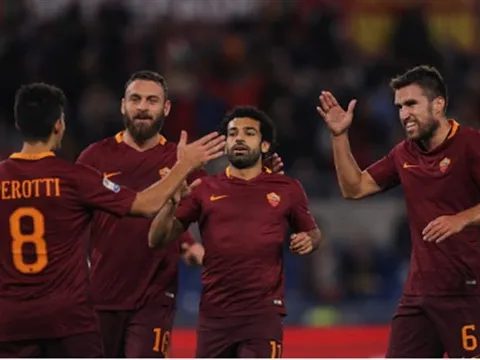 Salah lập hat-trick, Roma đè bẹp Bologna