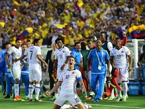James Rodriguez rực sáng, Colombia giật vé vào tứ kết