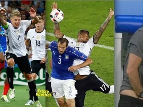 Schweinsteiger và Giroud bị ghép ảnh chế giễu