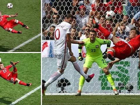 Shaqiri lập siêu phẩm nhưng Thụy Sĩ vẫn bị loại vì tân binh Arsenal