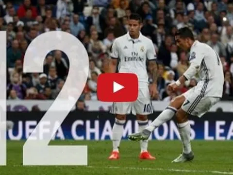 Tất cả 12 pha sút phạt thành bàn của Cristiano Ronaldo ở Champions League