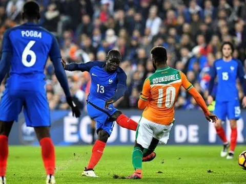 Thống kê ấn tượng của N'Golo Kante trong trận Pháp 0-0 Bờ Biển Ngà