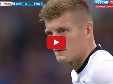 Toni Kroos lấn át Paul Pogba trong trận Đức 0-2 Pháp
