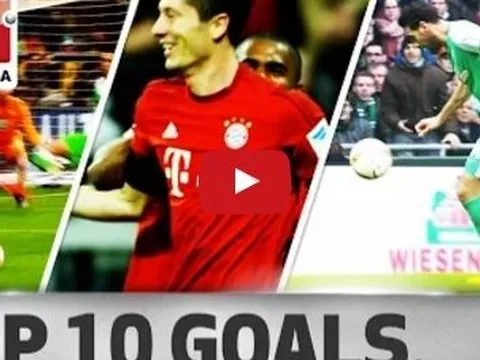 Top 10 bàn thắng đẹp nhất Bundesliga 2015/16