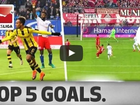 Top 5 bàn thắng đẹp nhất vòng 10 Bundesliga