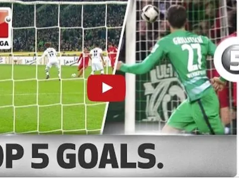 Top 5 bàn thắng đẹp nhất vòng 11 Bundesliga