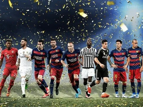 UEFA công bố danh sách rút gọn Đội hình tiêu biểu 2016