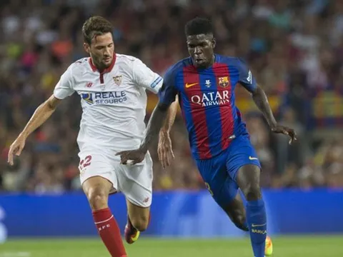 Vá đội hình, Barca để Umtiti đá cánh phải