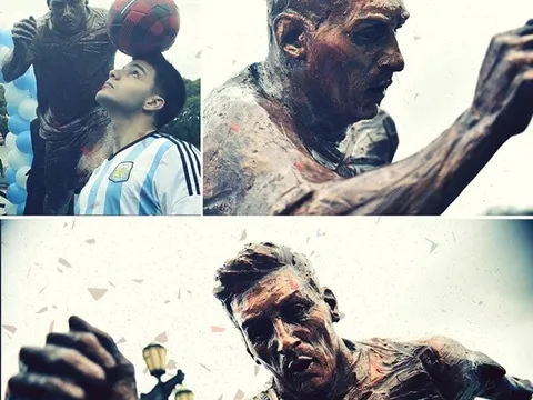 Lionel Messi được tạc tượng tại quê nhà