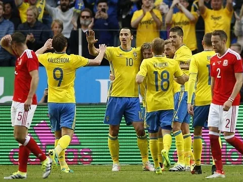 Ibrahimovic tịt ngòi, Thụy Điển vẫn vùi dập xứ Wales