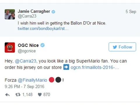 Carragher 'cứng họng' khi Nice đứng ra bảo vệ Balotelli