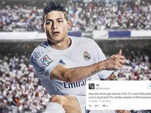 Game FIFA 17 bị chê lỗi thời vì James Rodriguez