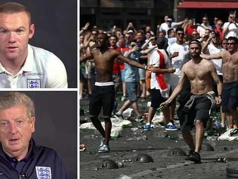 Wayne Rooney và HLV Roy Hodgson năn nỉ cổ động viên Anh đừng quậy tiếp ở EURO 2016