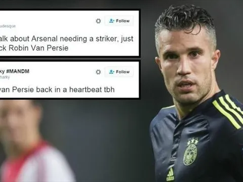 Fan kêu gọi HLV Wenger đưa Van Persie trở lại Arsenal