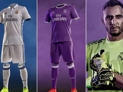 Real chính thức ra mắt áo đấu mùa 2016/17
