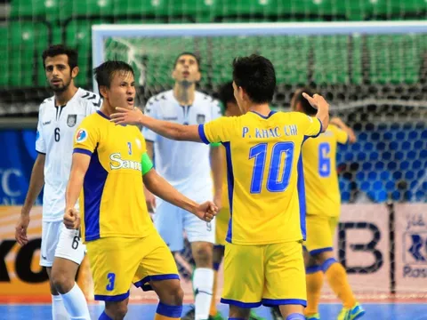 Sanna Khánh Hòa đánh bại đội vô địch futsal Qatar