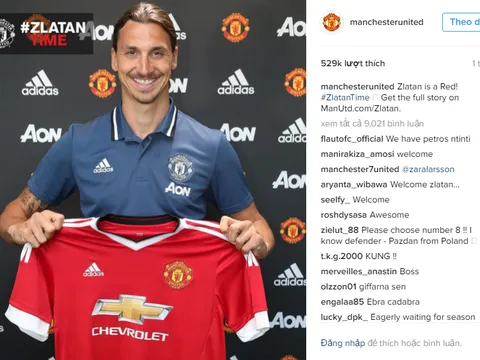 Ibrahimovic bất ngờ lập thêm kỷ lục tại M.U